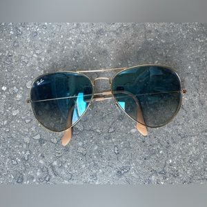 Ray ban aviators gradient gold women’s